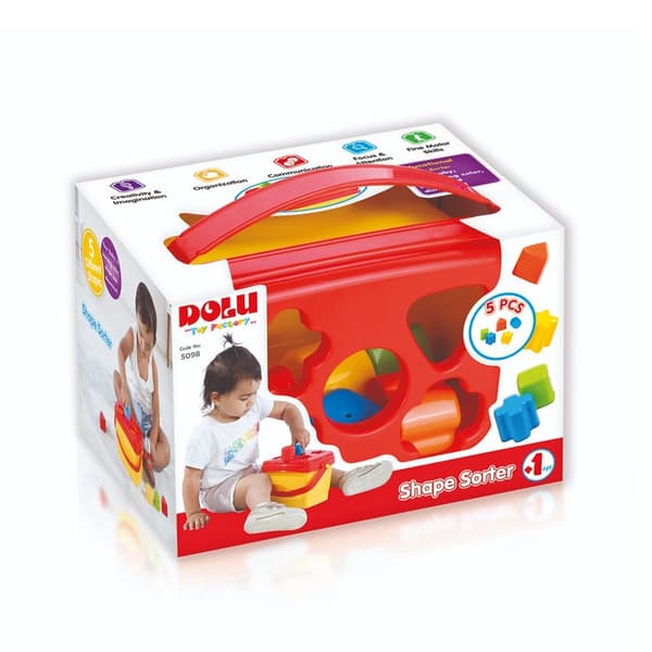 Dolu Shape Sorter with 5 Shapes 1 Year+ 5-piece