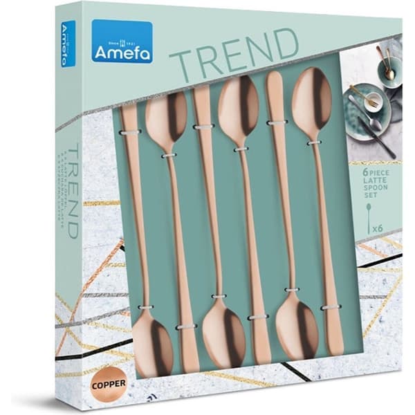 Amefa Austin Latte Spoons 6 Pieces Copper