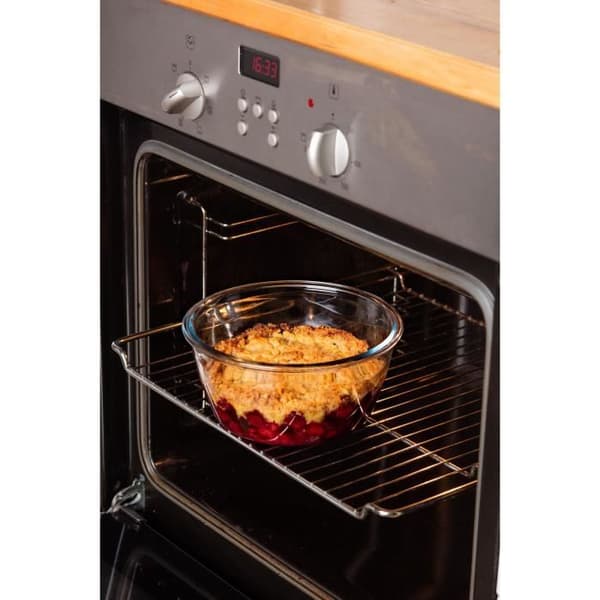 PYREX Round Container with Lid - 20 cm - 1.6 L - Cook & Go - Borosilicate Glass