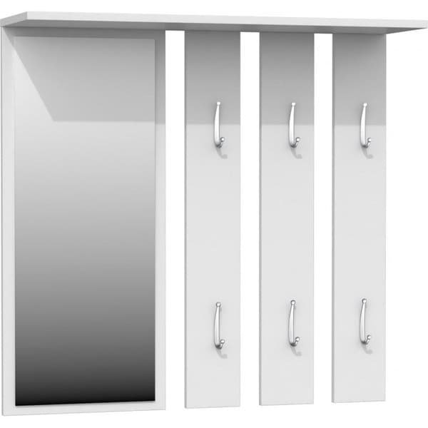 Topeshop OPAL Hanger with Mirror and Shelf White
