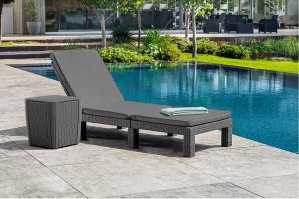 KETER Daytona Deluxe Graphite Sun Lounger