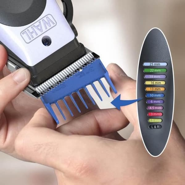 Wahl Color Pro Lithium Trimmer White/Black - 11 Settings, 10 Combs