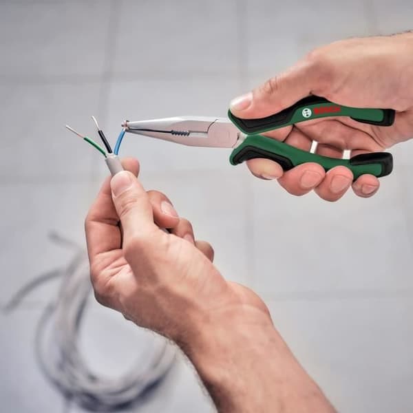Bosch 3-Piece Plier Set - Universal, Long Nose, Diagonal Cutting