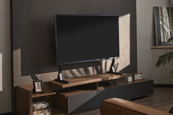Gembird TVS-D90F-01 Tabletop TV Stand, 45 - 90, Black