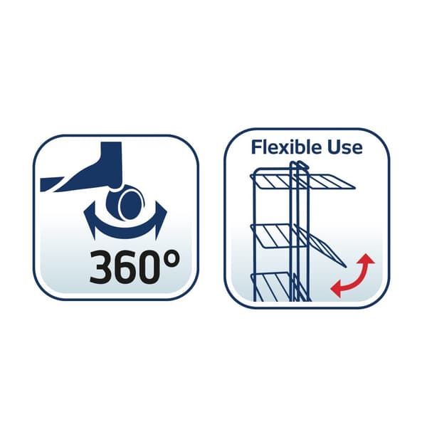Leifheit Classic Drying Tower 34 m Drying Length Black