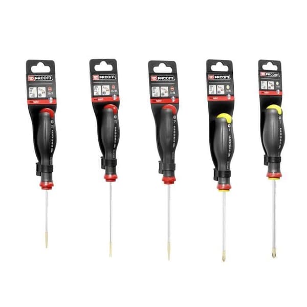 FACOM Toolbox with 22 Tools - BP.P20ACM1PB - 5 Screwdrivers, 6 Wrenches, 9 Hex Keys, Pliers, Hacksaw