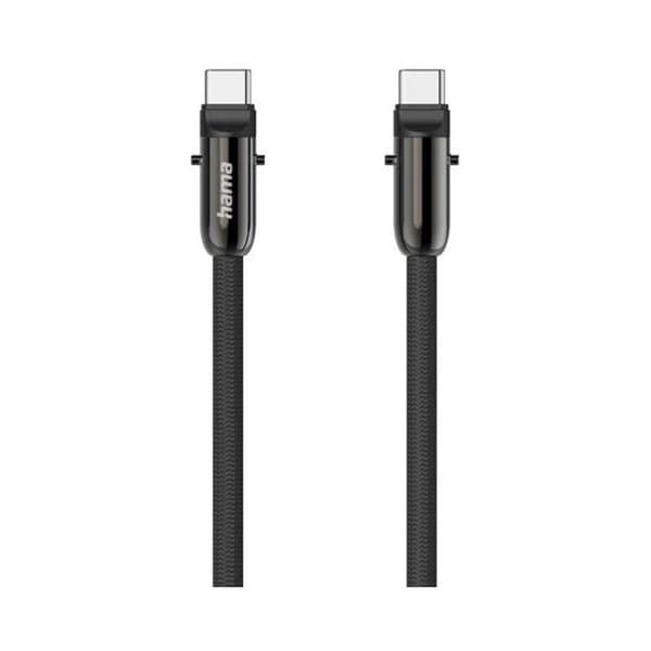 Hama USB-C Cable & Phone Strap 120 cm Black