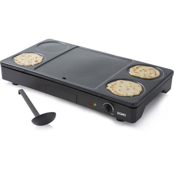 Electric Grill - 1000W, Adjustable Temperature, Teflon-Coated, Rectangular Design