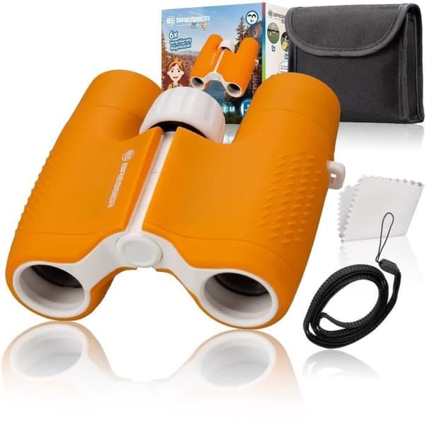 Bresser Junior 6x21 Binoculars for Kids - Orange