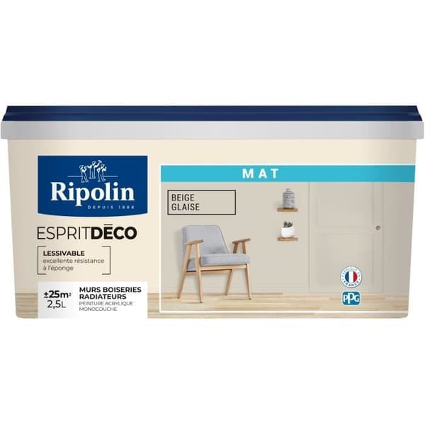 Ripolin Esprit Deco Beige Glais Mat - 2.5 L