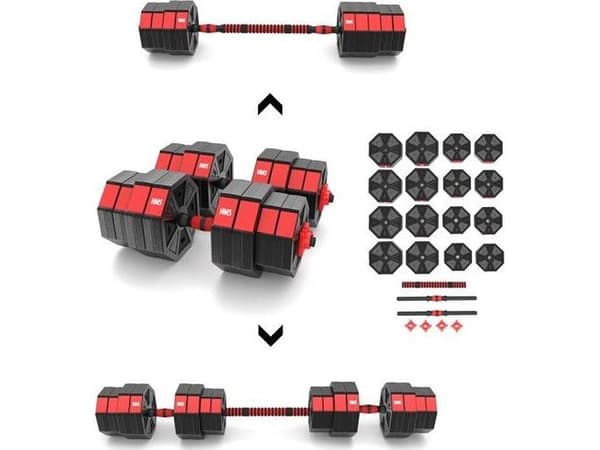 HMS SGC40 40 kg Composite Dumbbells + Barbell