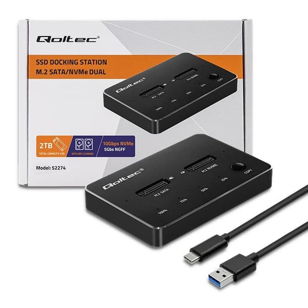 M.2 NVMe SATA USB-C DUAL Docking Station