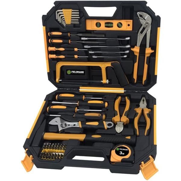 Fieldmann Tool Set - 66 Pieces - Sturdy Plastic Case - FDG 5014-66R