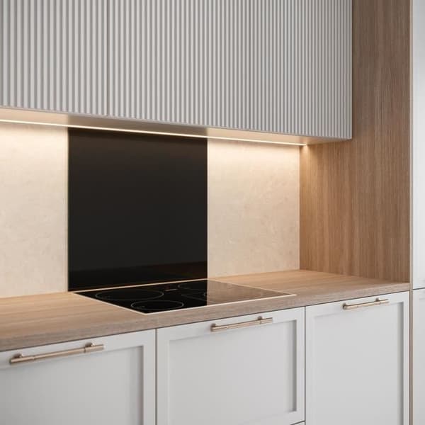 SAINT GOBAIN Splashback - Matte Black - Glass - 45x60 cm