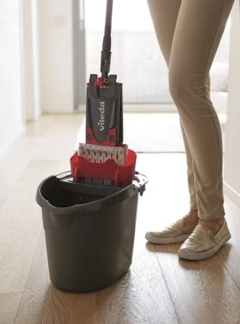 Vileda Mop System & Bucket Single Tank Black - Red (157870)