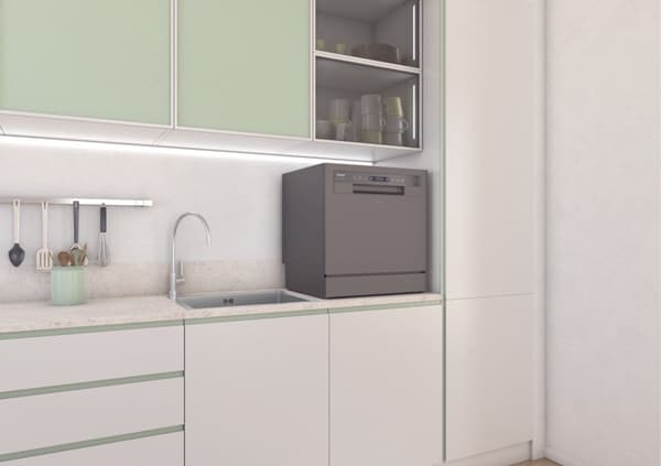 Candy RapidÓ CP 8F9FFA Countertop Dishwasher 8 Place Settings