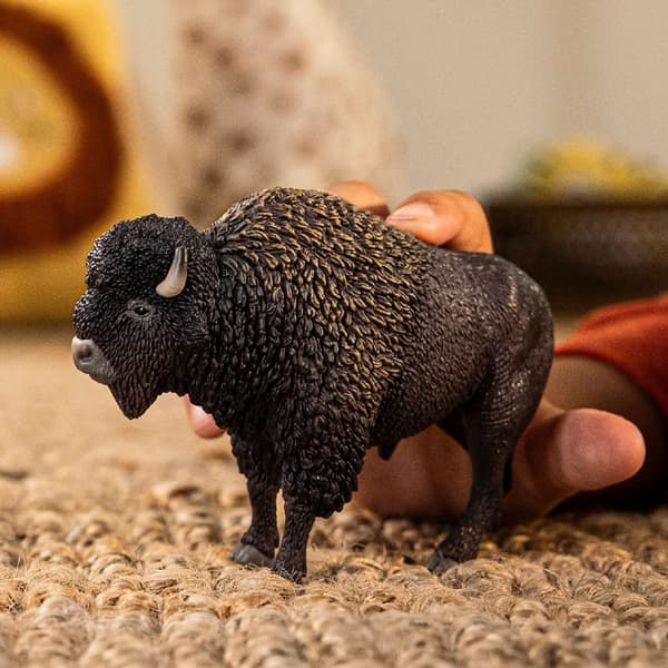 Schleich Wild Life Bison - Realistic Design, Grazing Pose - Ages 3+
