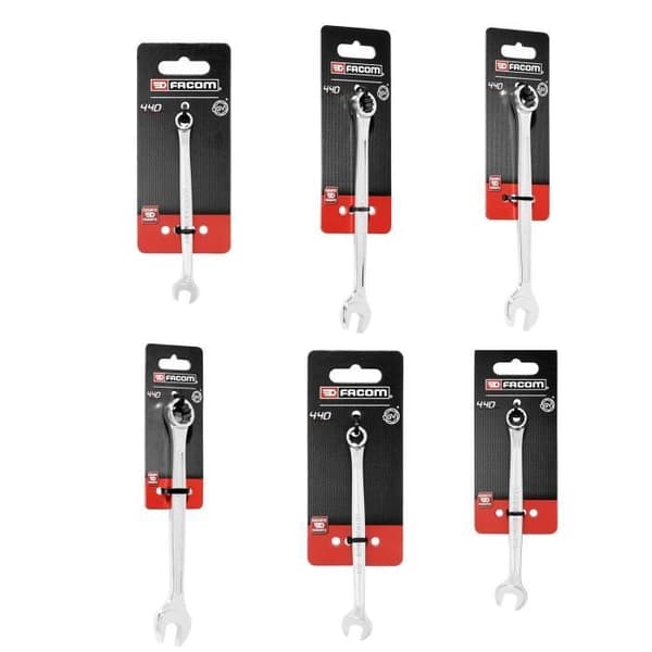 FACOM Toolbox with 22 Tools - BP.P20ACM1PB - 5 Screwdrivers, 6 Wrenches, 9 Hex Keys, Pliers, Hacksaw
