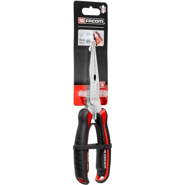 FACOM Straight Nose Pliers - 185A.20CPEPB - Half-round - With Pipe Clamp