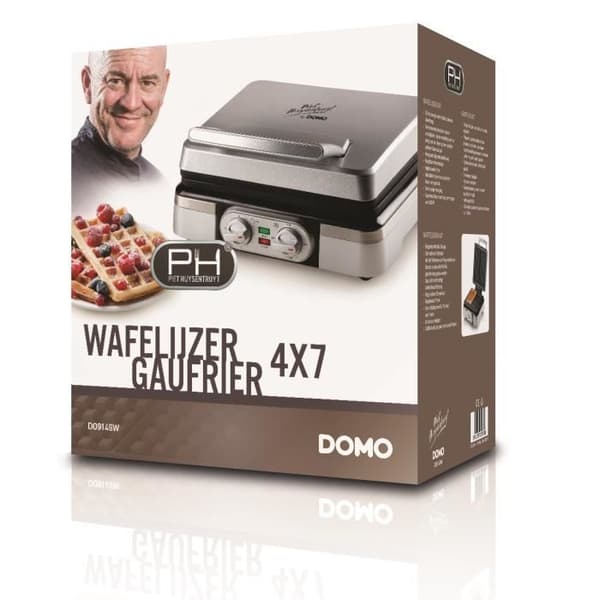 DOMO Electric Waffle Maker - DO9149W - 1400W - Thick Plates