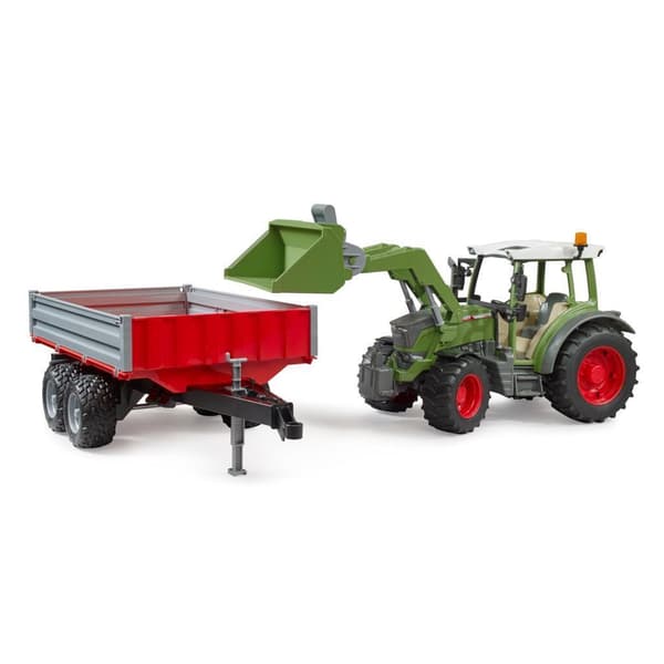 Bruder Fendt Vario 211 with Front Loader + Sidewall Trailer