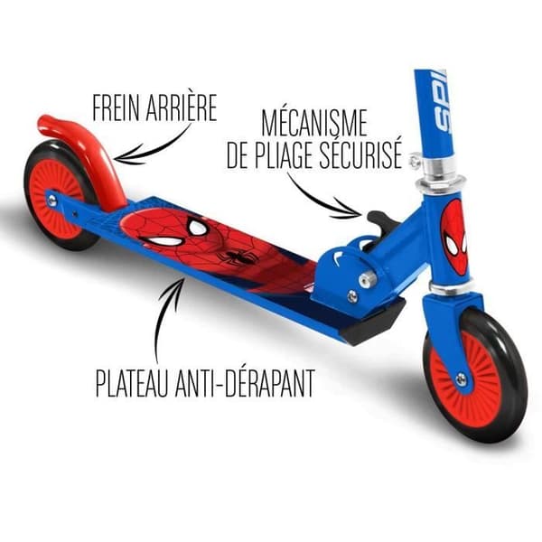 STAMP Folding Scooter SPIDERMAN for Boys 4+