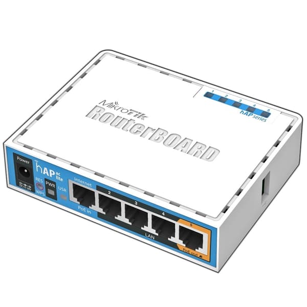 Mikrotik HAP ac lite Wireless Router 733 Mbit/s White Power over Ethernet (PoE)