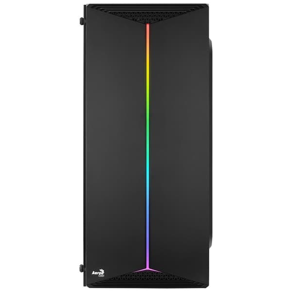Aerocool Split Midi Tower Black - RGB-LED Lighting - ATX, mATX, Mini-ITX