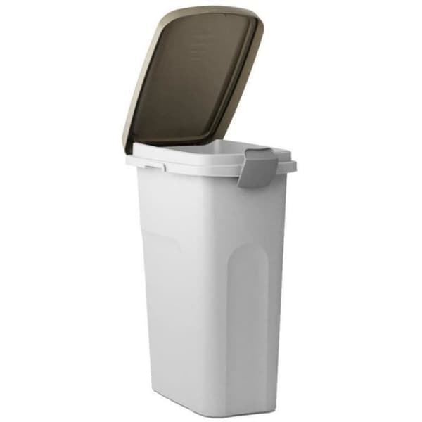 KERBL Pet Food Container - 15 L - Brown/White - Hermetic Closure