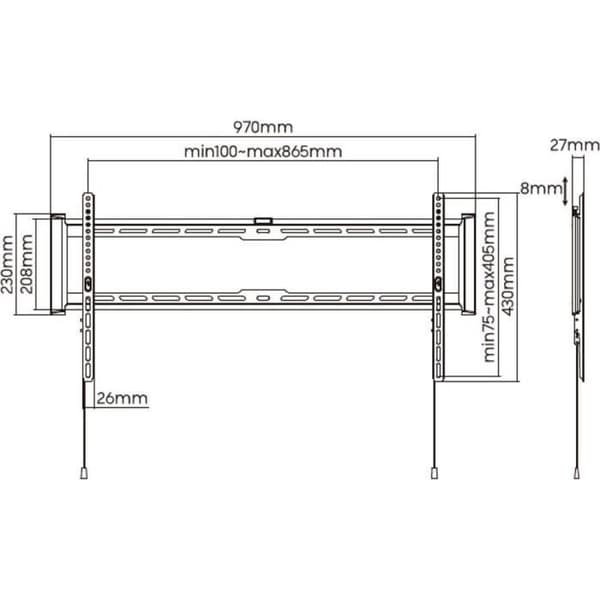 Fixed TV Support - SLIM - Stell - SHO 7210