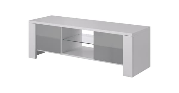 Cama TV Stand WEST 42/130/42 White/Grey Gloss