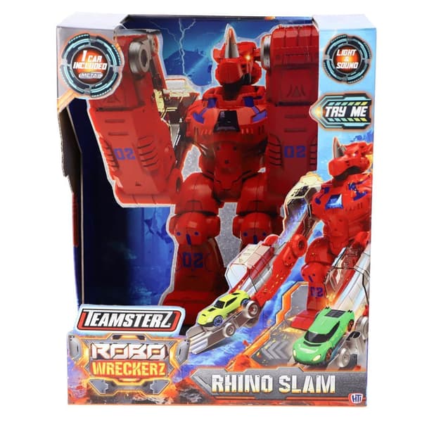 Teamsterz Dino Robot Car Launcher + Light and Sound