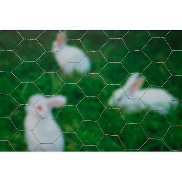 Galvanized Hexagonal Wire Mesh - NATURAL - 1 x 25 m - 25 mm Thick - Grey