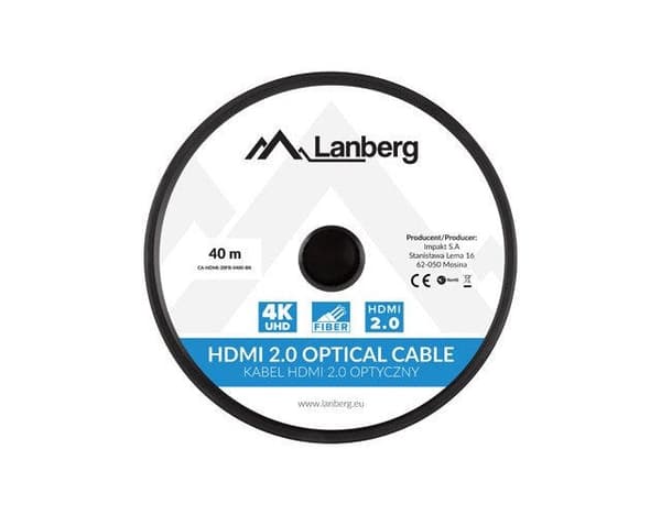 Lanberg Optical HDMI Cable M/M 30 M v2.0 4K CA-HDMI-20FB