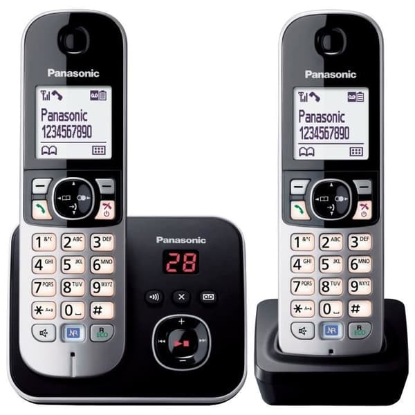 PANASONIC Cordless Phone KXTG6822 Duo - Noise Reduction & Call Blocking