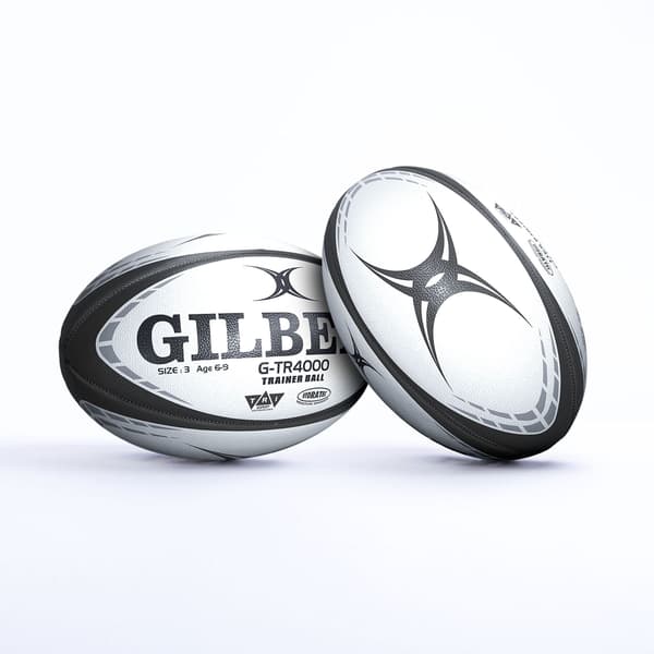 GILBERT Training Rugby Ball - GTR4000 - Black - Size 3
