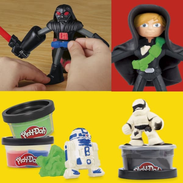 Play-Doh Star Wars Smash and Chop Lightsabers - Luke Skywalker vs Darth Vader - Includes Play-Doh Tools