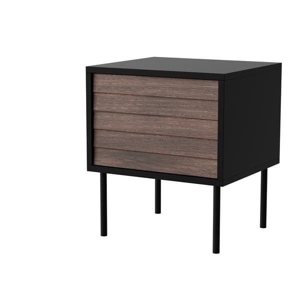 Bedside Cabinet 2 pcs. CORTINA 45x40x51 Black/Walnut