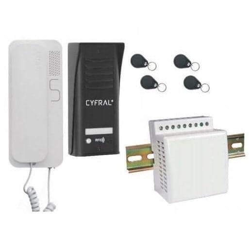INTERCOM CYFRAL COSMO 1-TENANT BLACK