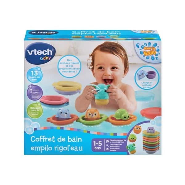 VTECH-MY DOLPHIN AQUA-BASKET Bath Toy, Suction Cup Attachment