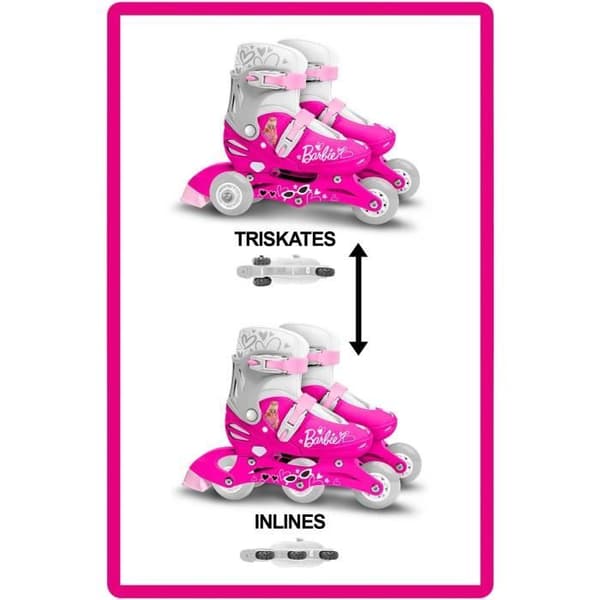STAMP - Two-in-One 3-Wheel Inline Skates - Barbie