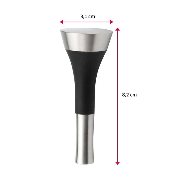 Westmark Wine Bottle Stopper - Stainless Steel - Black/Silver
