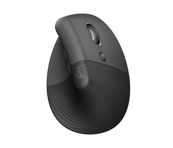Logitech Lift Vertical Ergonomic Mouse - Wireless - Graphite - 910-006473