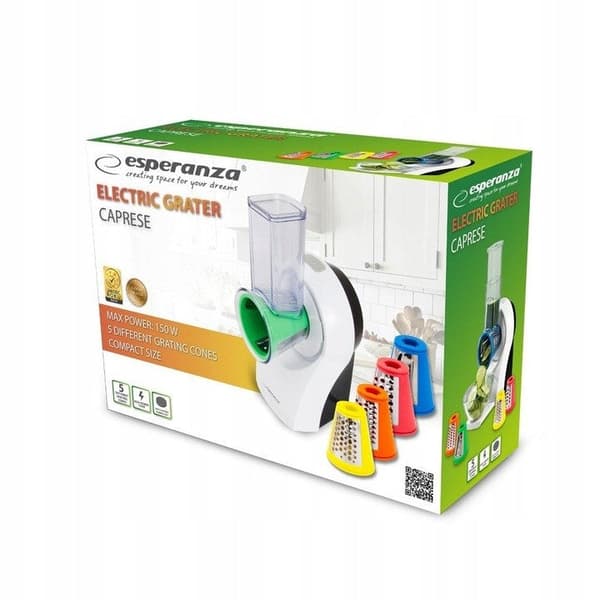 Esperanza EKM026 Electric Grater/Spiralizer Plastic Multicolour