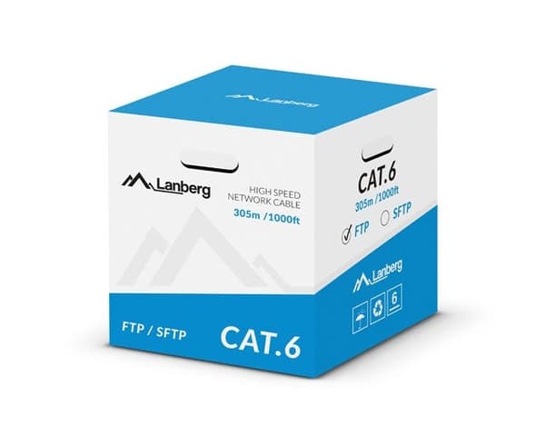 Lanberg LCS6-11CU-0305-S Networking Cable Grey 305 m Cat6 SF/UTP