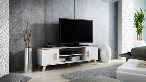 Cama TV Stand LOTTA 160 2D2K White/Sonoma