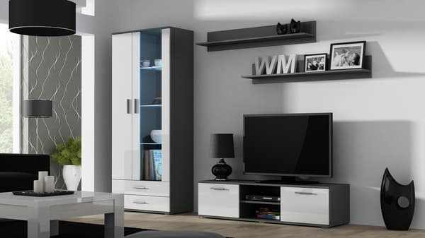 Cama TV Stand SOHO 140 Grey/White Gloss
