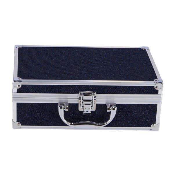 Casuelle Aluminium Makeup Case Dark Blue/Glitter - 24 Eyeshadows & Accessories