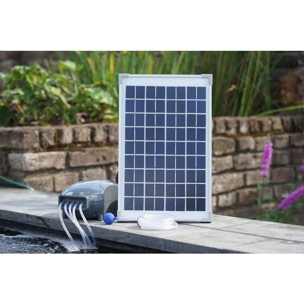 UBBINK Air Pump - AirSolar 600 - Flow Rate 600 l/h - 5 Diffusers - 12V Solar Panel