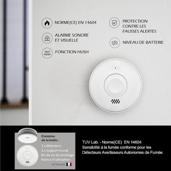 KYF Smoke Detector - CE - 3-Year Replaceable Battery